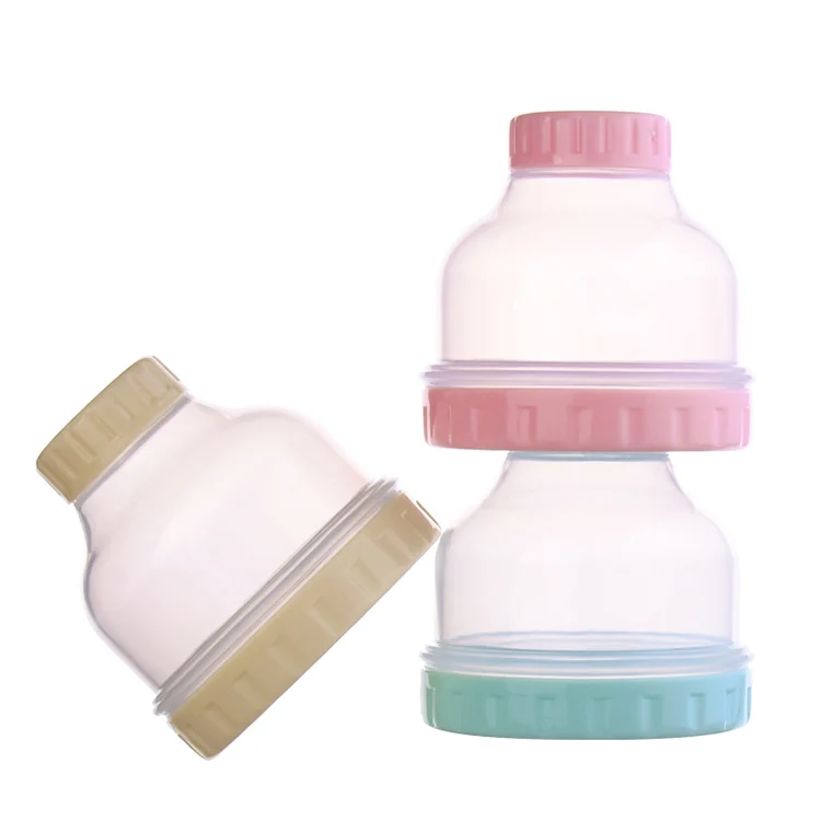 Grey 50g x 3 compartment container standing upright