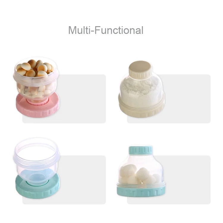 Green 50g x 3 compartment container with lid removed