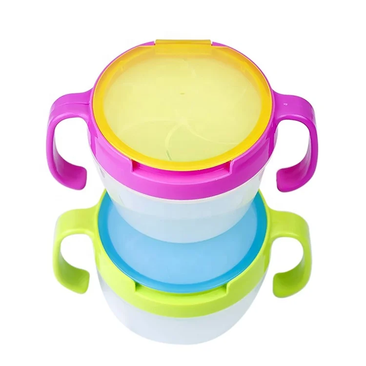 Close-up of the soft spiral flap allowing access to snacks inside the container