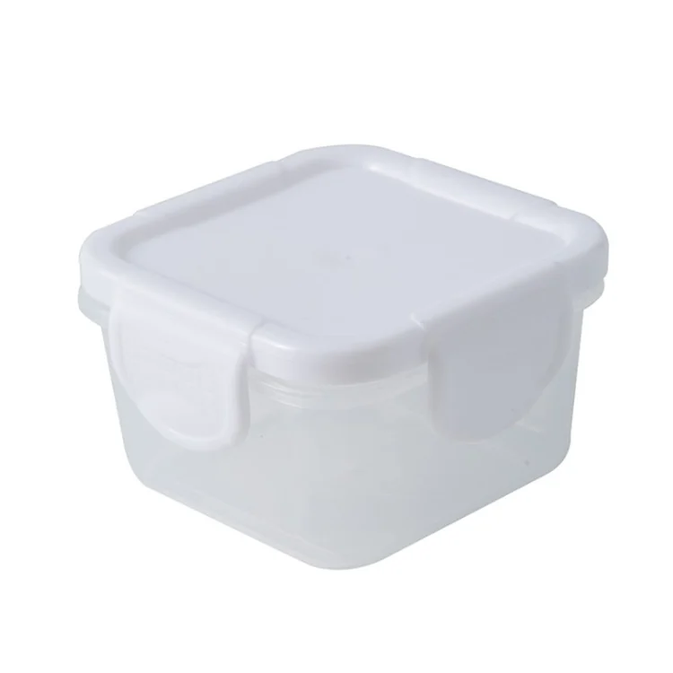 Plastic baby food container in a dishwasher rack