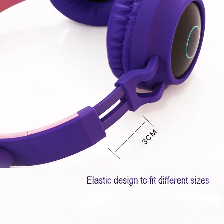 White cat ear headphones with the gift box open