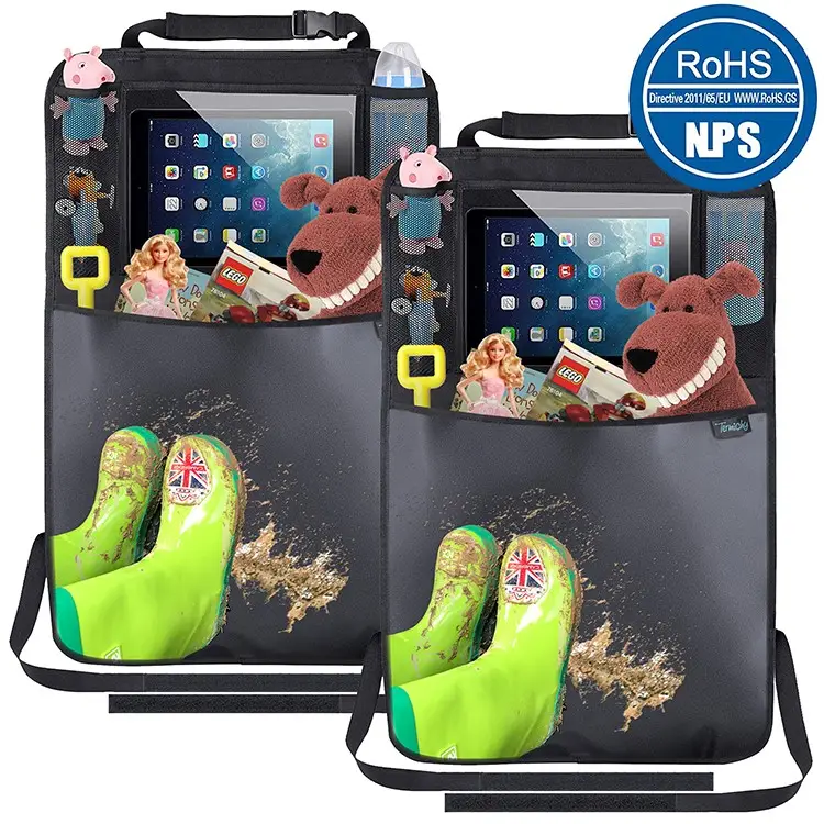 Kick Mats Car Seat Back Protector Organizer with 10.1″ for Kids Baby