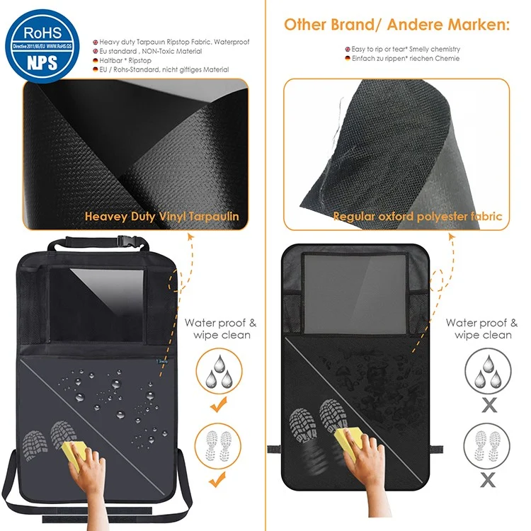 Side view of the organizer showing the 5cm thickness and structured shape