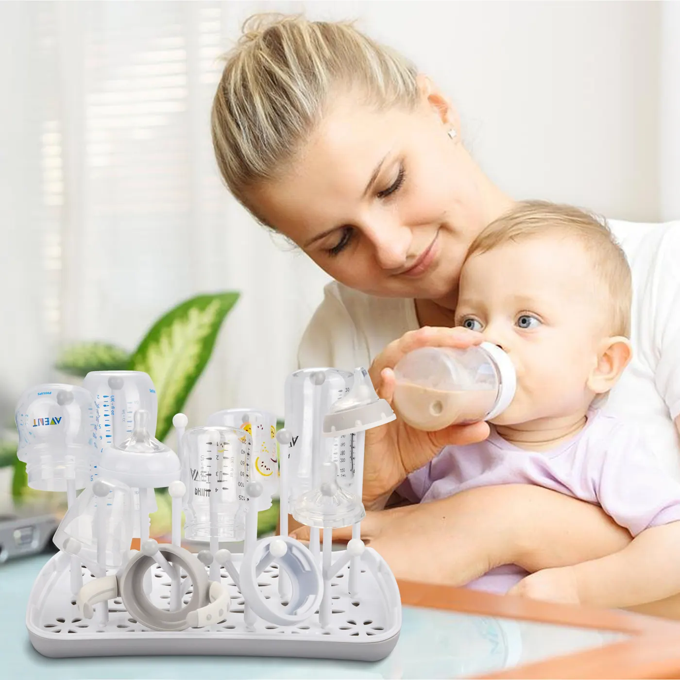 Baby bottle drying rack