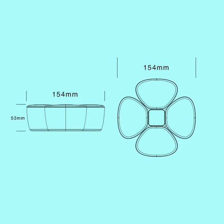 Clover baby portable large capacity Plastic milk powder dispensing box