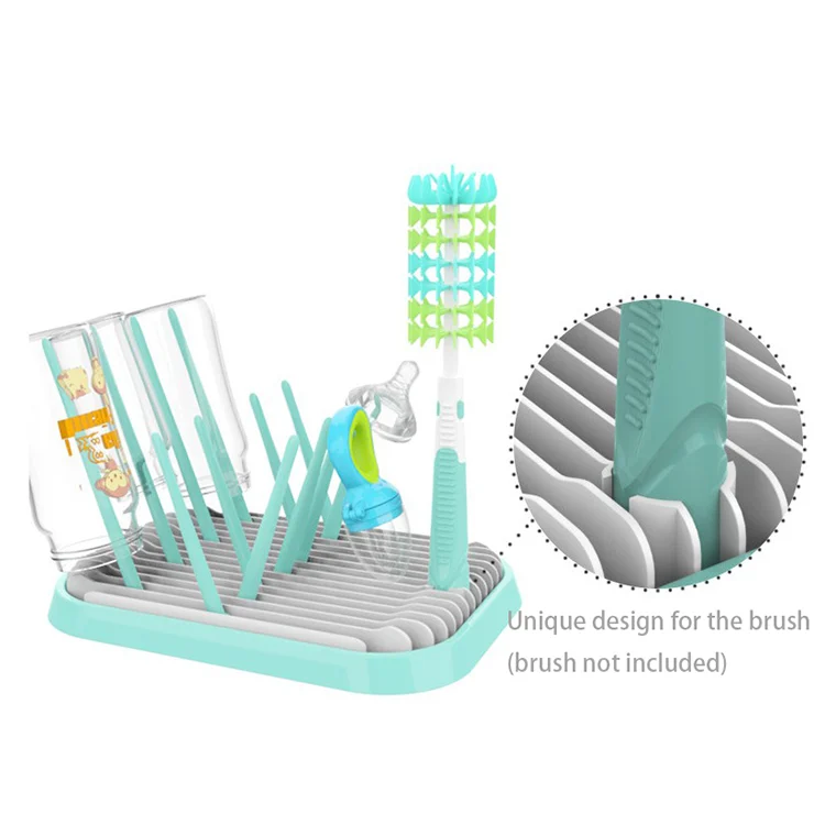 Gift box packaging for the baby bottle drying rack, open to show the product inside