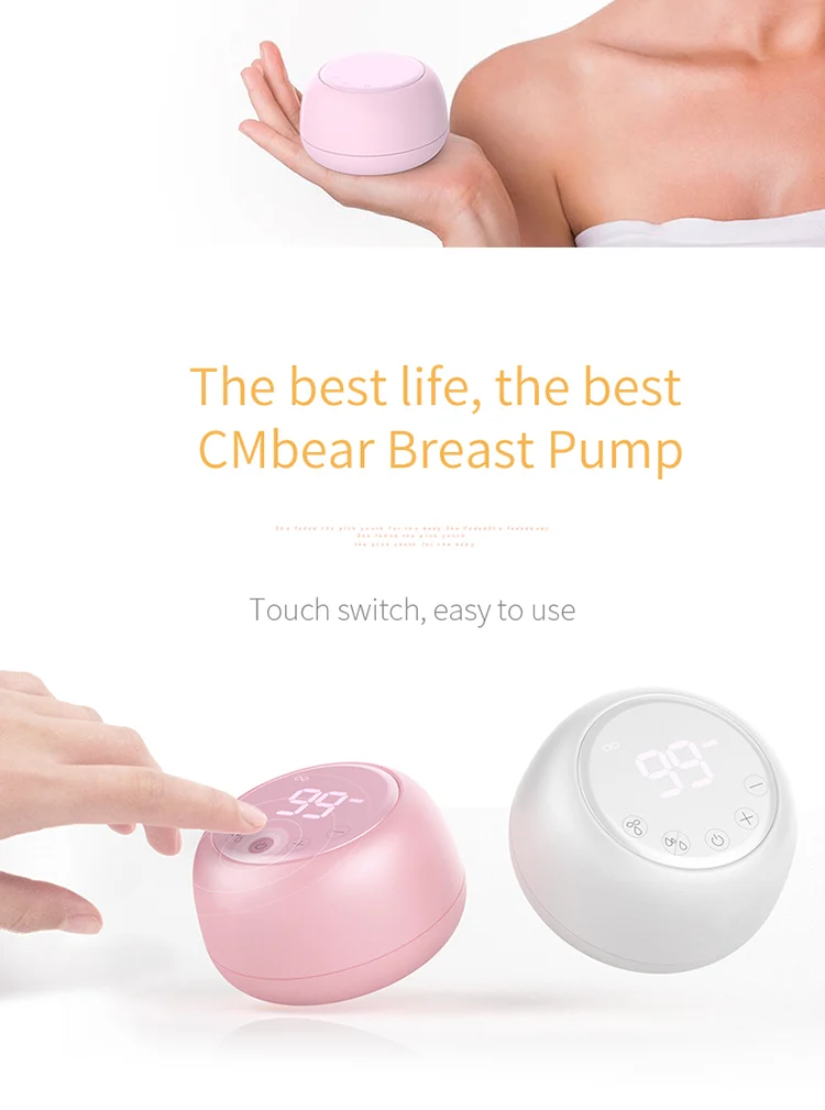 Electric breast pump rechargeable portable nursing massage breastfeeding pump