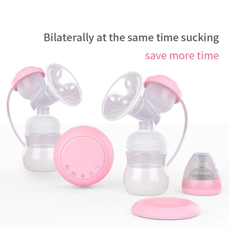 Close-up of the pump's suction and massage control buttons