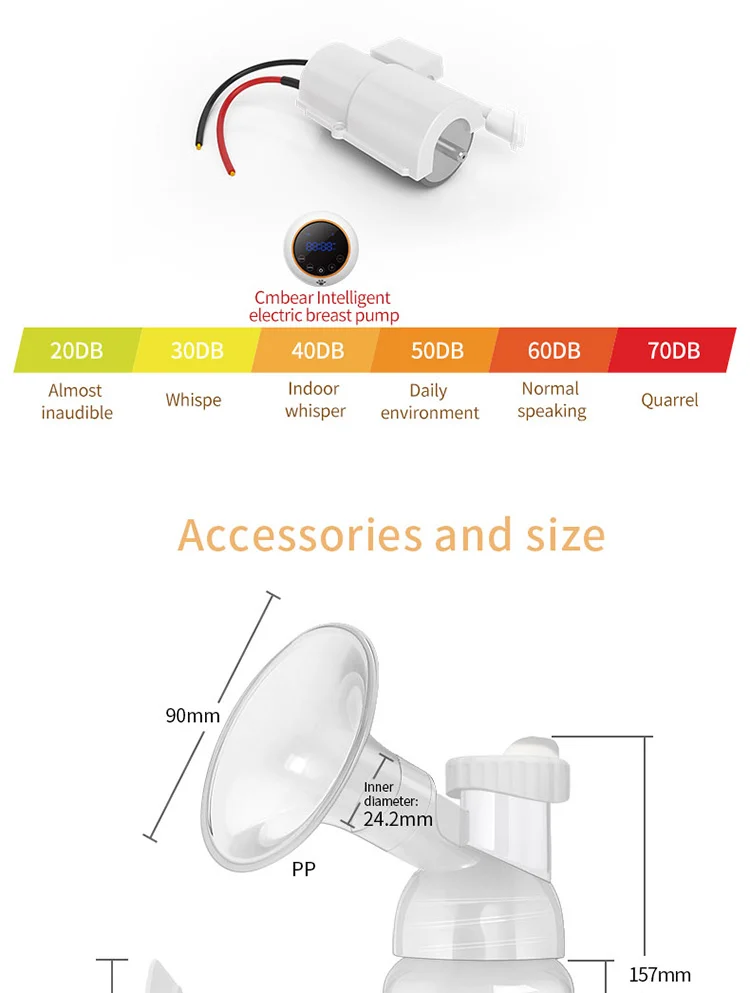 Breast pump with backflow protector and tubing assembly