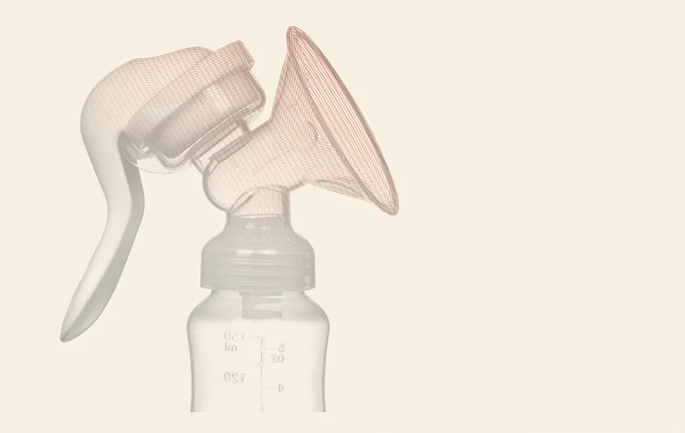Pump placed on a flat surface with the short handle side for fast suction