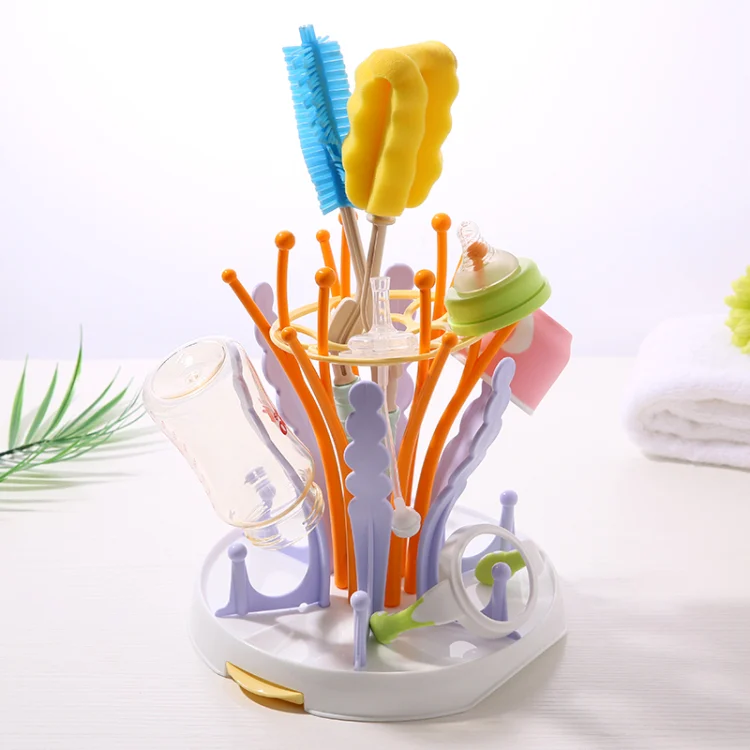 Baby bottle drying rack showing the stable base and non-slip feet