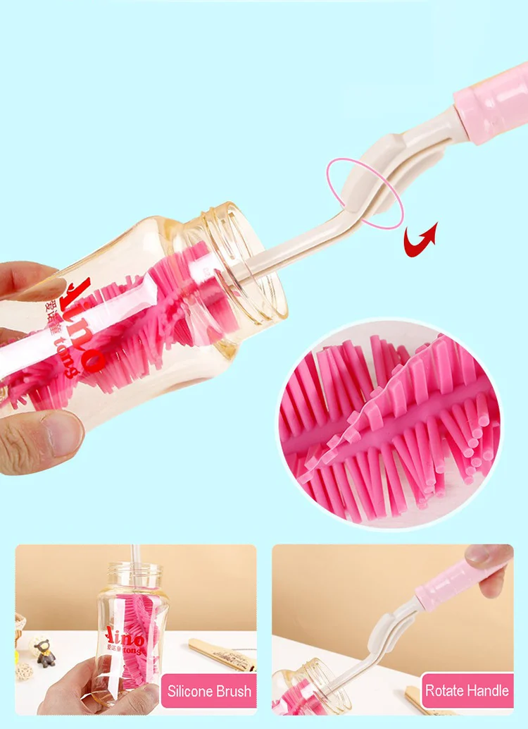 brushes 6 in 1 bottle and cup cleaning brush for bottles straw spout