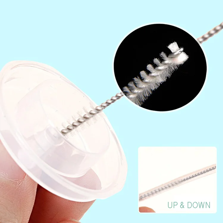 Side view of the brush showing the non-slip textured handle