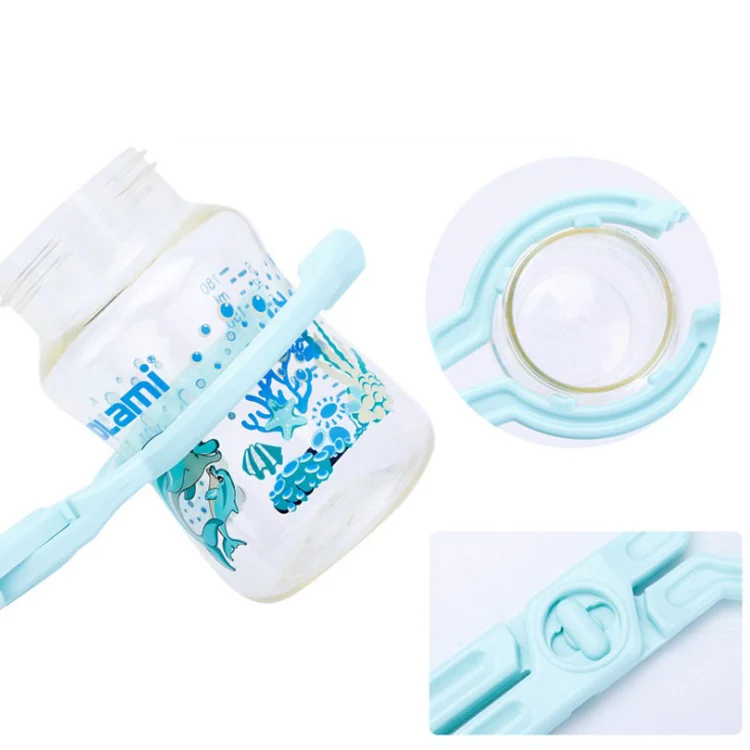 Flexible silicone nipple and straw brush in use on a baby bottle nipple