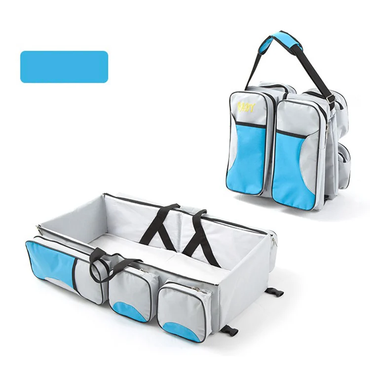 Baby changing bag folded down to 36*36*15cm, ready for storage