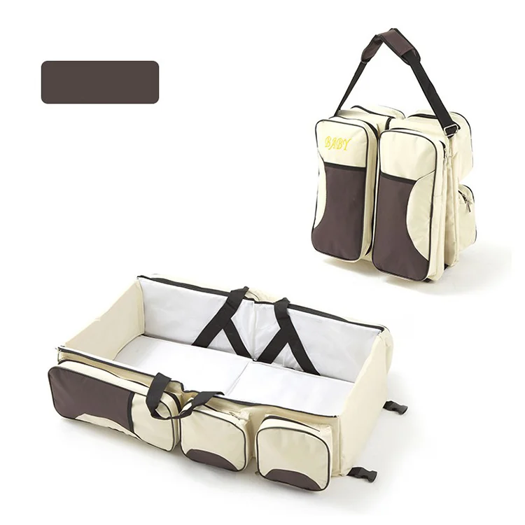 Extra-large 3-in-1 baby changing bag open, showing the waterproof mattress and fitted sheet