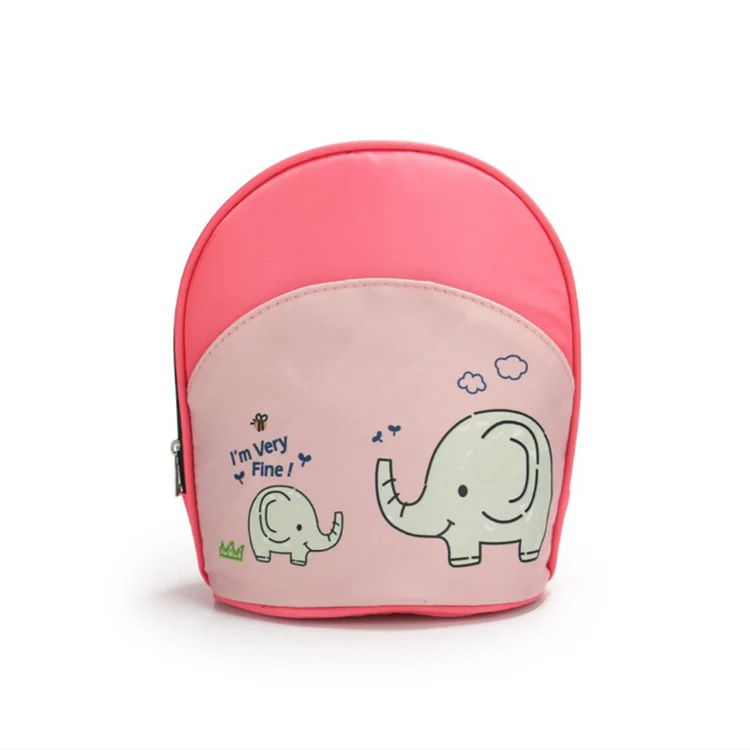 Pink insulated baby bottle bag with adjustable handle, open top