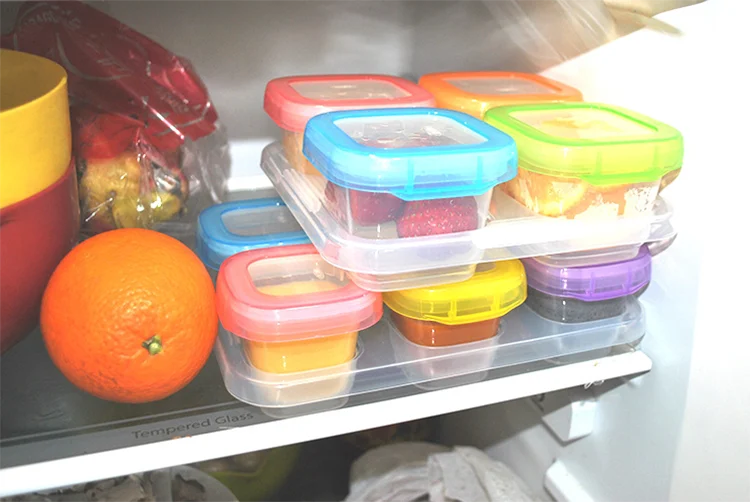 Plastic BPA Free Leak Proof Baby Food Storage Containers