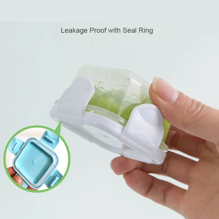 Close-up of the silicone-lock lid mechanism on the container