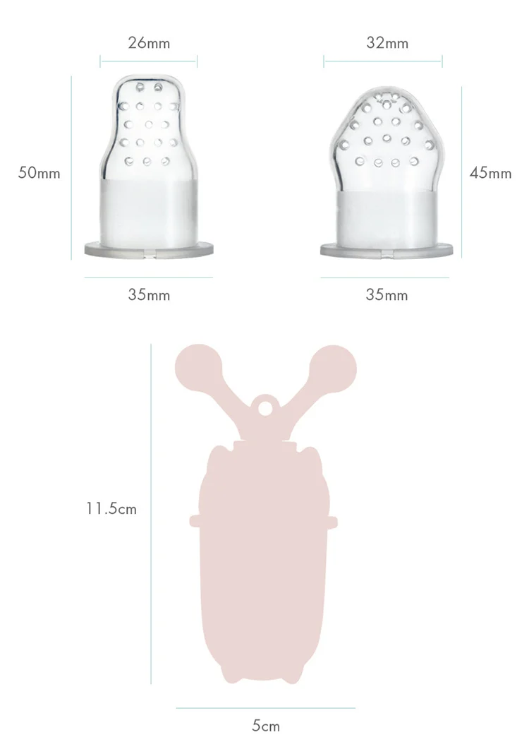 Adjustable Baby Feeder Food Fruit Pacifier Feeder with Silicone Mesh