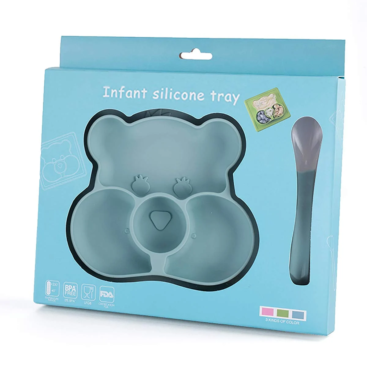Close-up of the suction base on the silicone plate