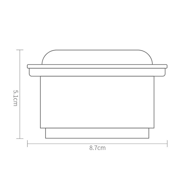 Container open with lid removed, showing interior and seal area