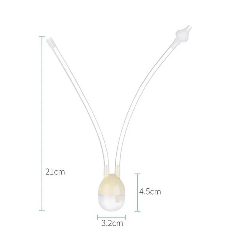 Baby nasal aspirator with the anti-backflow valve visible