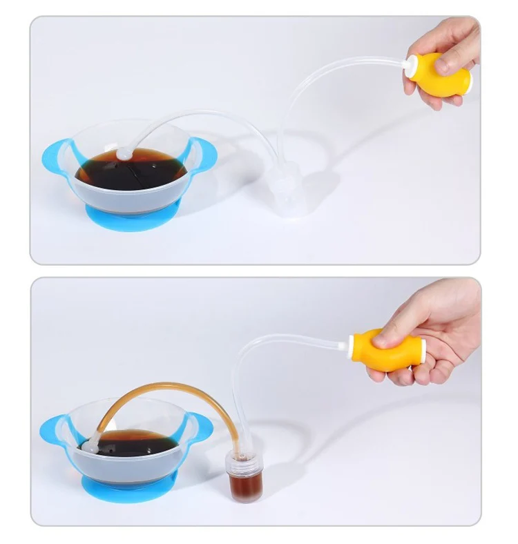 Side view of the aspirator showing the manual suction control