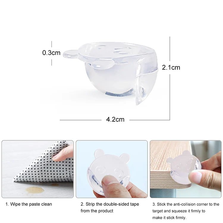Pack of 20 transparent corner guards in OPP bags