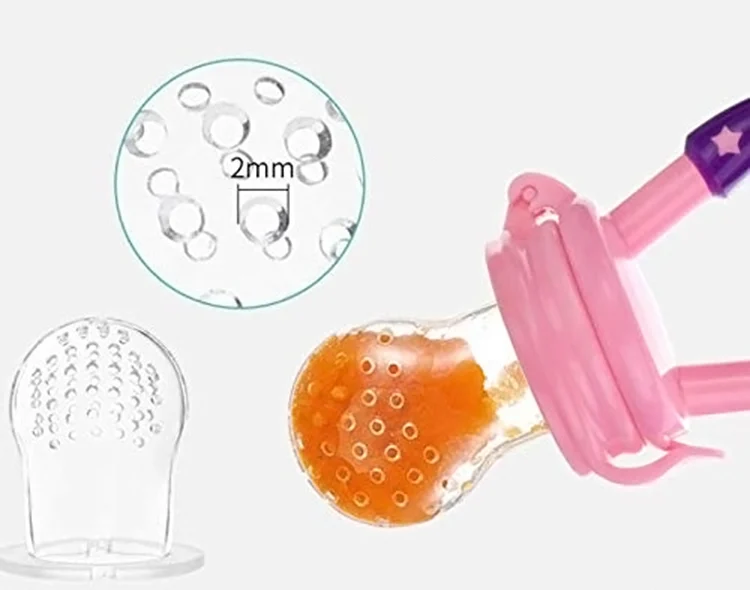Baby fruit feeder pacifier set in OPP bag with three sizes