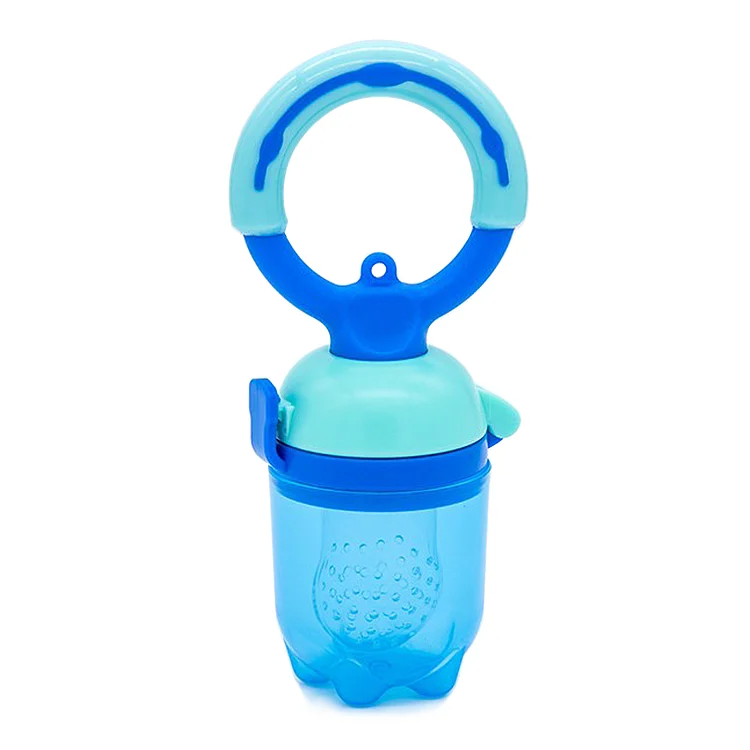 Close-up of the pacifier body with the mesh inserted and buckle secured