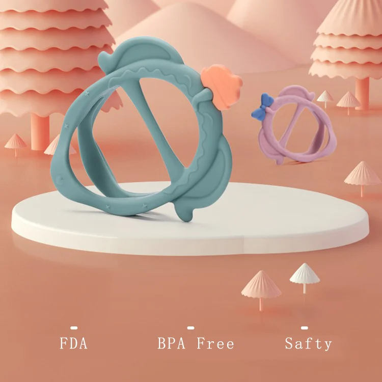 Teething bracelet in a white box packaging
