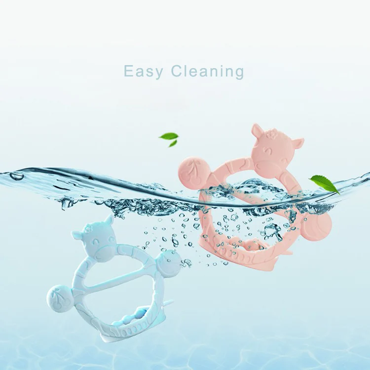 Cow Shape Adjustable Silicone Chewing Teething Bracelet