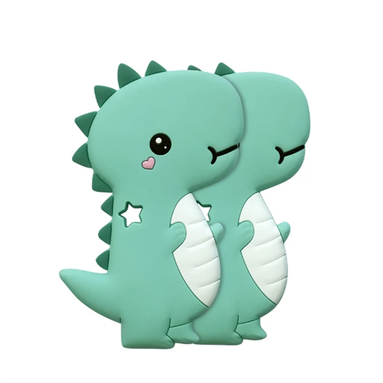 Dinosaur teether toy packed in OPP bag, ready for shipping