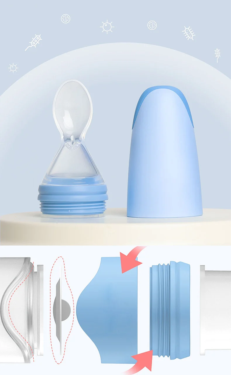 Feeding bottle packed in an OPP bag with a carton showing 160pcs