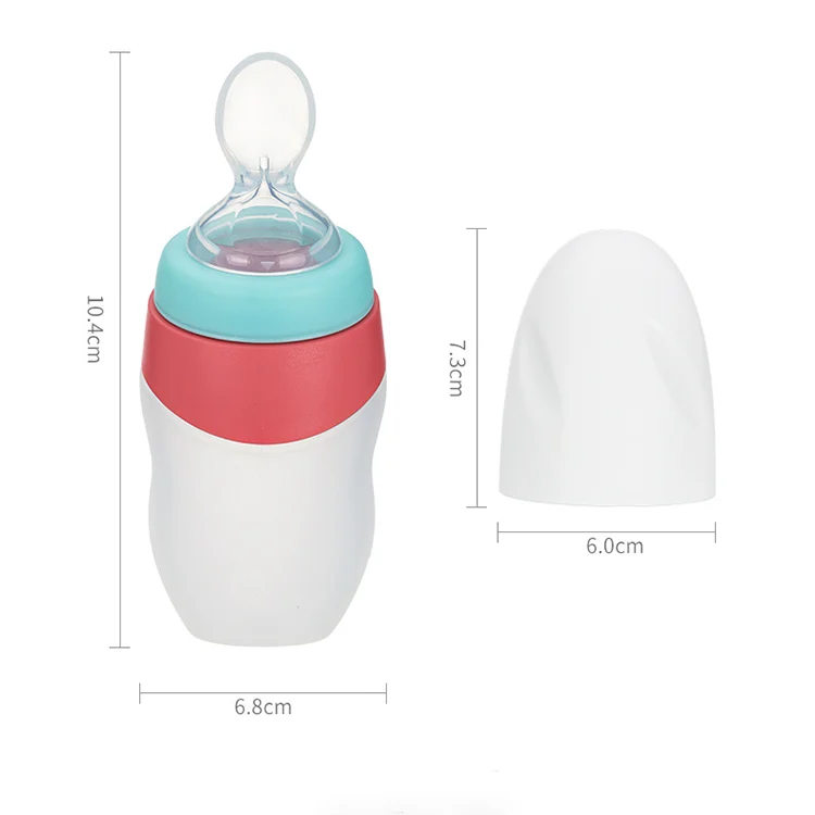 Baby Pacifier Feeder Silicone Baby Drinking Bottles With Spoon