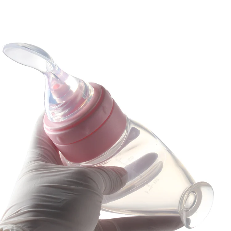 Side view of the bottle showing the 90ml capacity mark and rounded shape