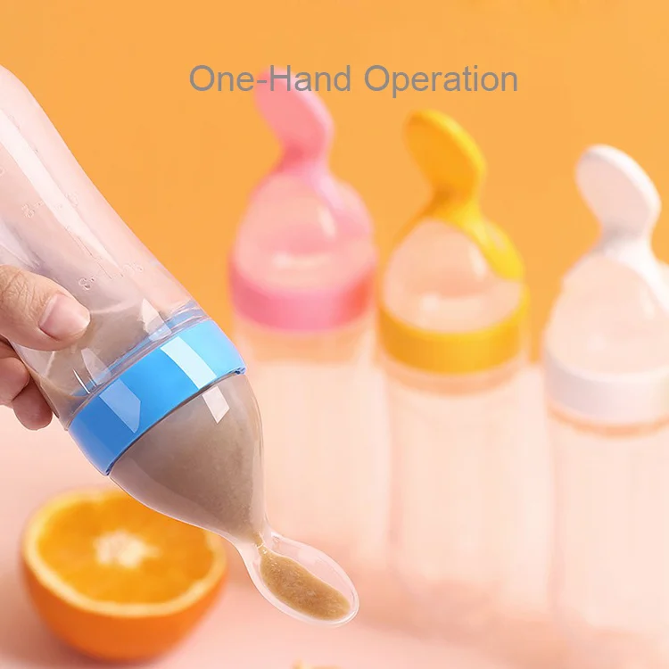 Feeding bottle with the protective cover on, ready for travel