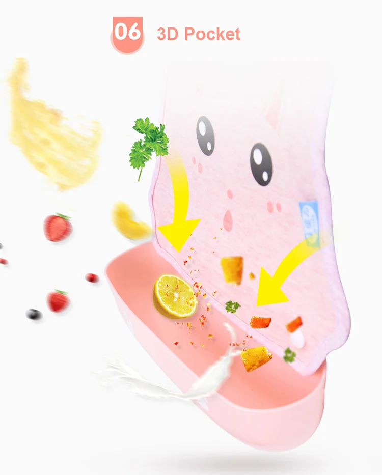 Soft Neck Seal Baby Bib with Detachable Silicone Tray