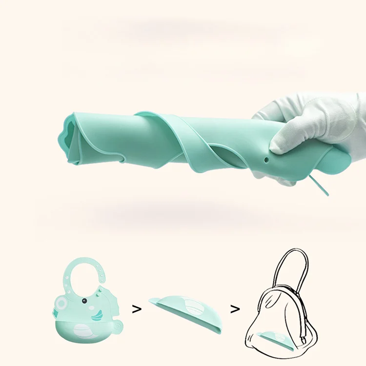 Seahorse Waterproof Silicone Baby Feeding Bib