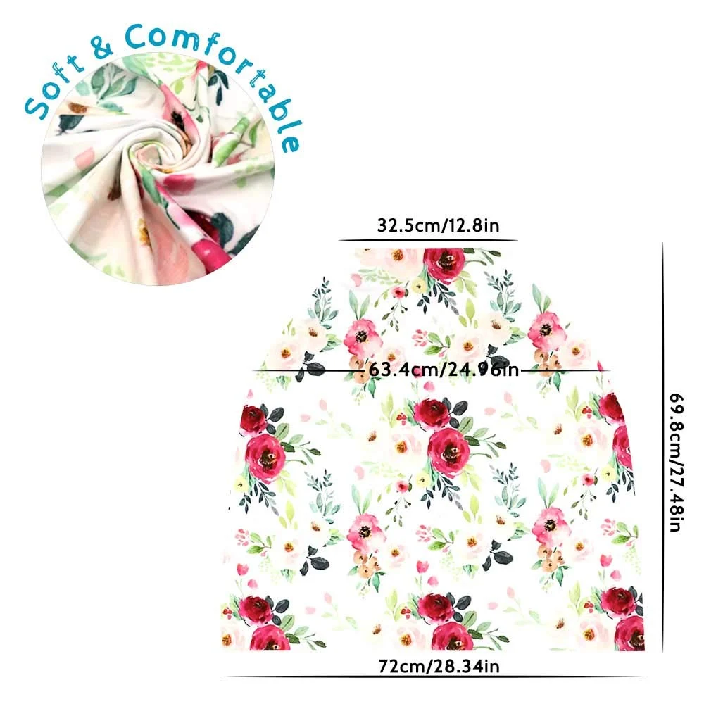 Nursing cover laid flat, showing full size and fabric texture