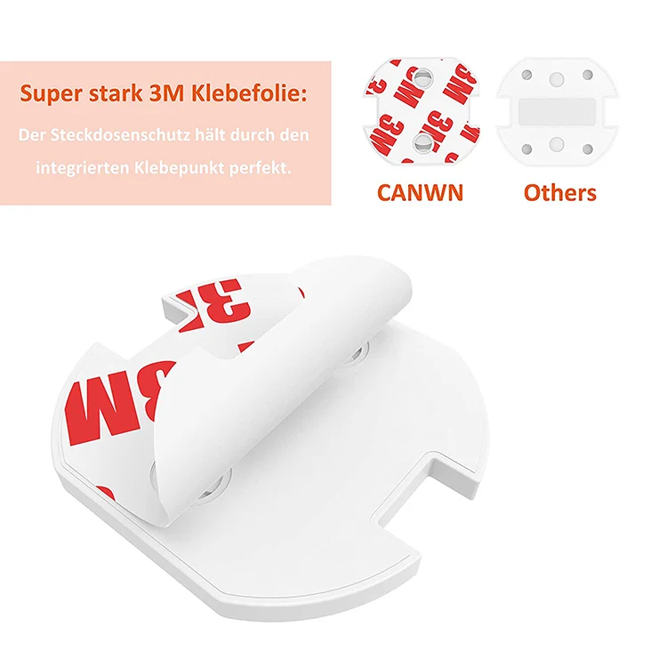 Side view of the socket cover with the retractable part extended