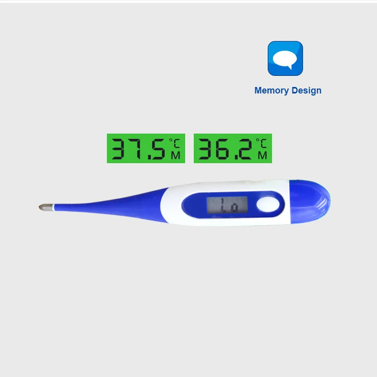 Digital thermometer with the battery compartment open