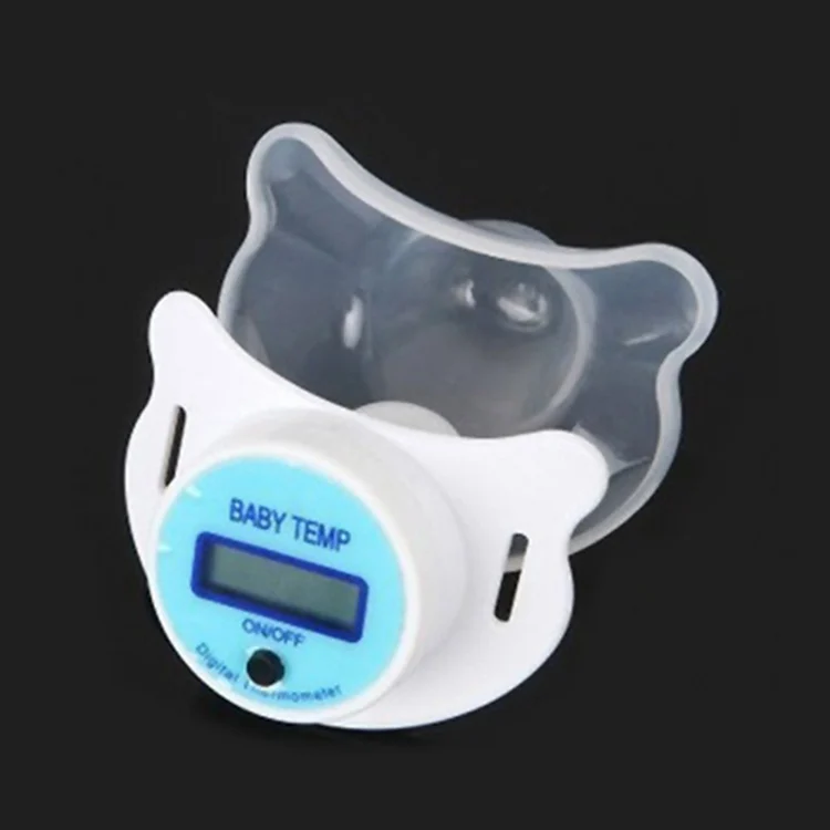 Side view of the thermometer with the On/Off button and beeper indicator