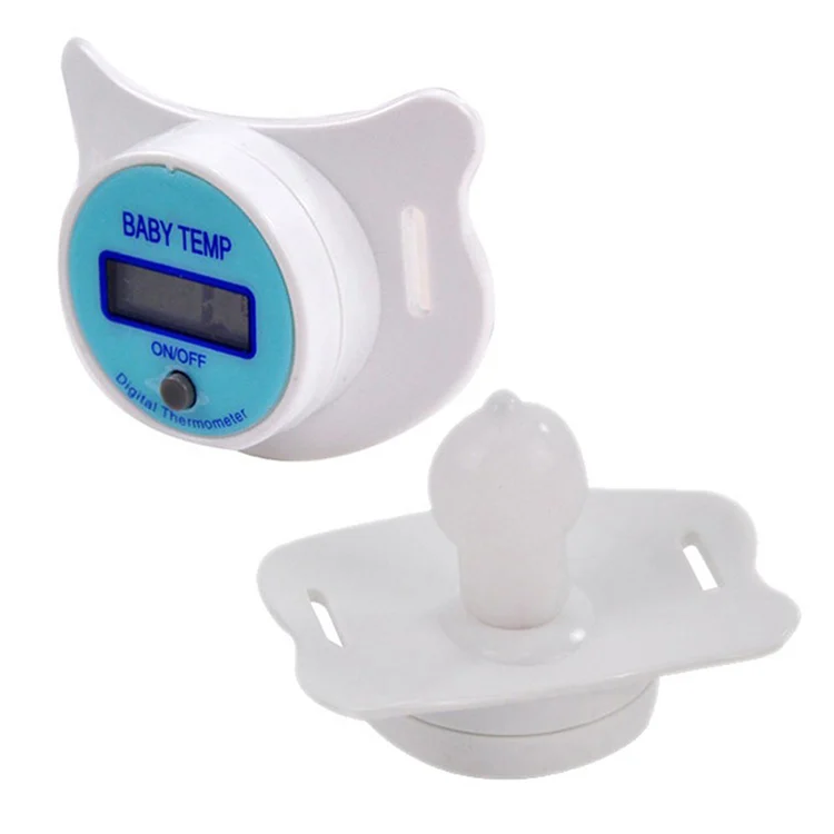 Close-up of the soft silicone nipple probe and LCD screen