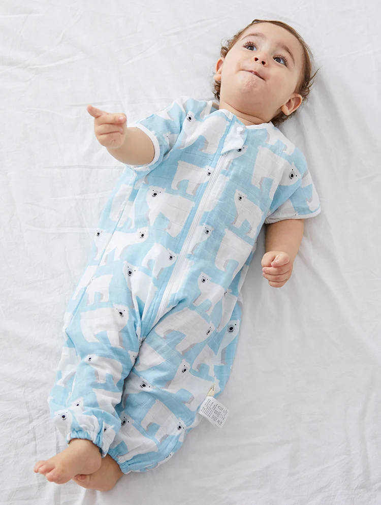 Romper with hemmed neckline and windproof cuffs