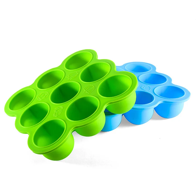 Side view of the 9-cup mold with dimensions labeled