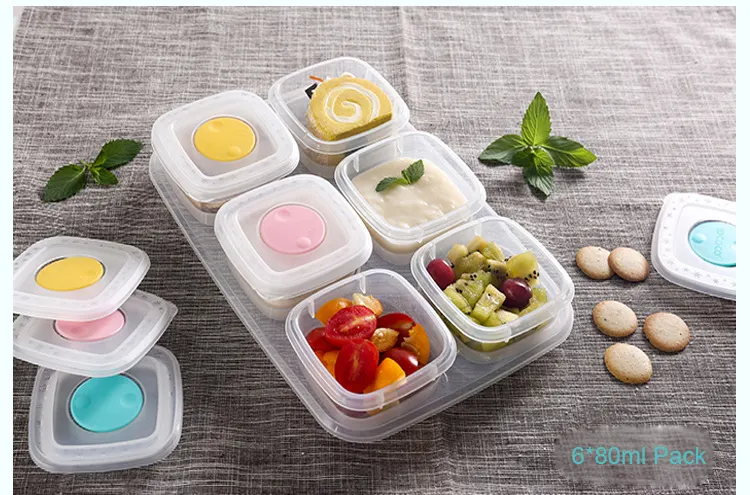PP Plastic Material Baby Food Freezer Containers with Lids