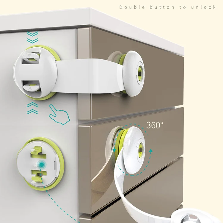 Lock on a washing machine door, demonstrating multi-use application