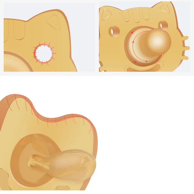 Close-up of the thickened nipple with 5mm stretch space